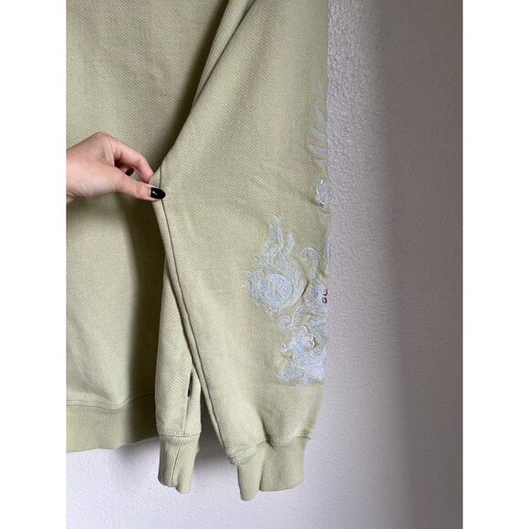 MAHARISHI Cyborg Dragon Organic Crew Sweater in Aurora Olive Size SMALL - Picture 3 of 7